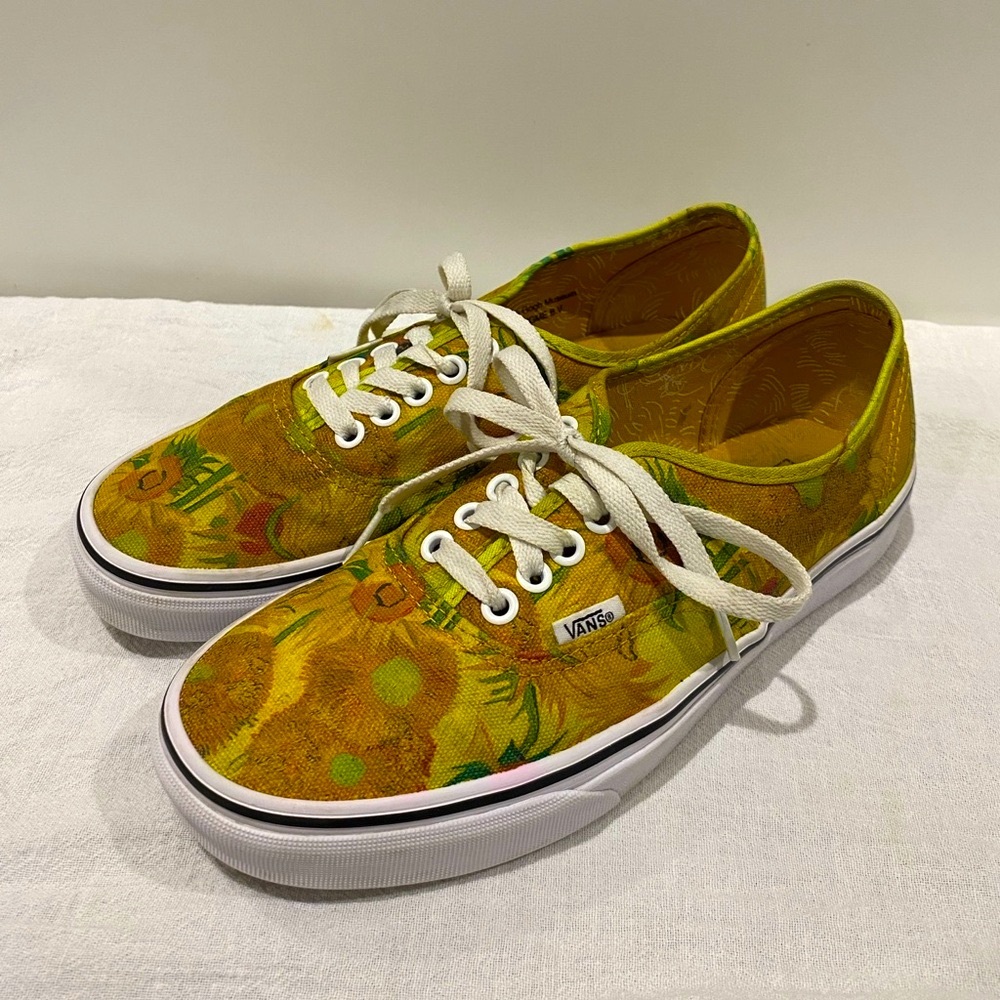 VANS X VAN GOGH MUSEUM Sunflower Authentic Shoes Size 8.5 Women’s / 7 Men’s